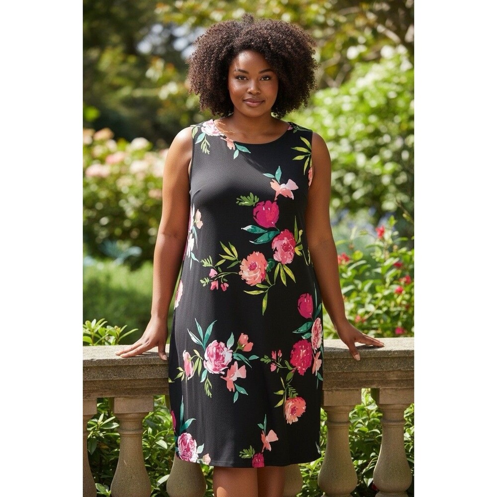 JH womens dress NEW sleeveless lightweight floral sz 20W retail $59 cottagecore